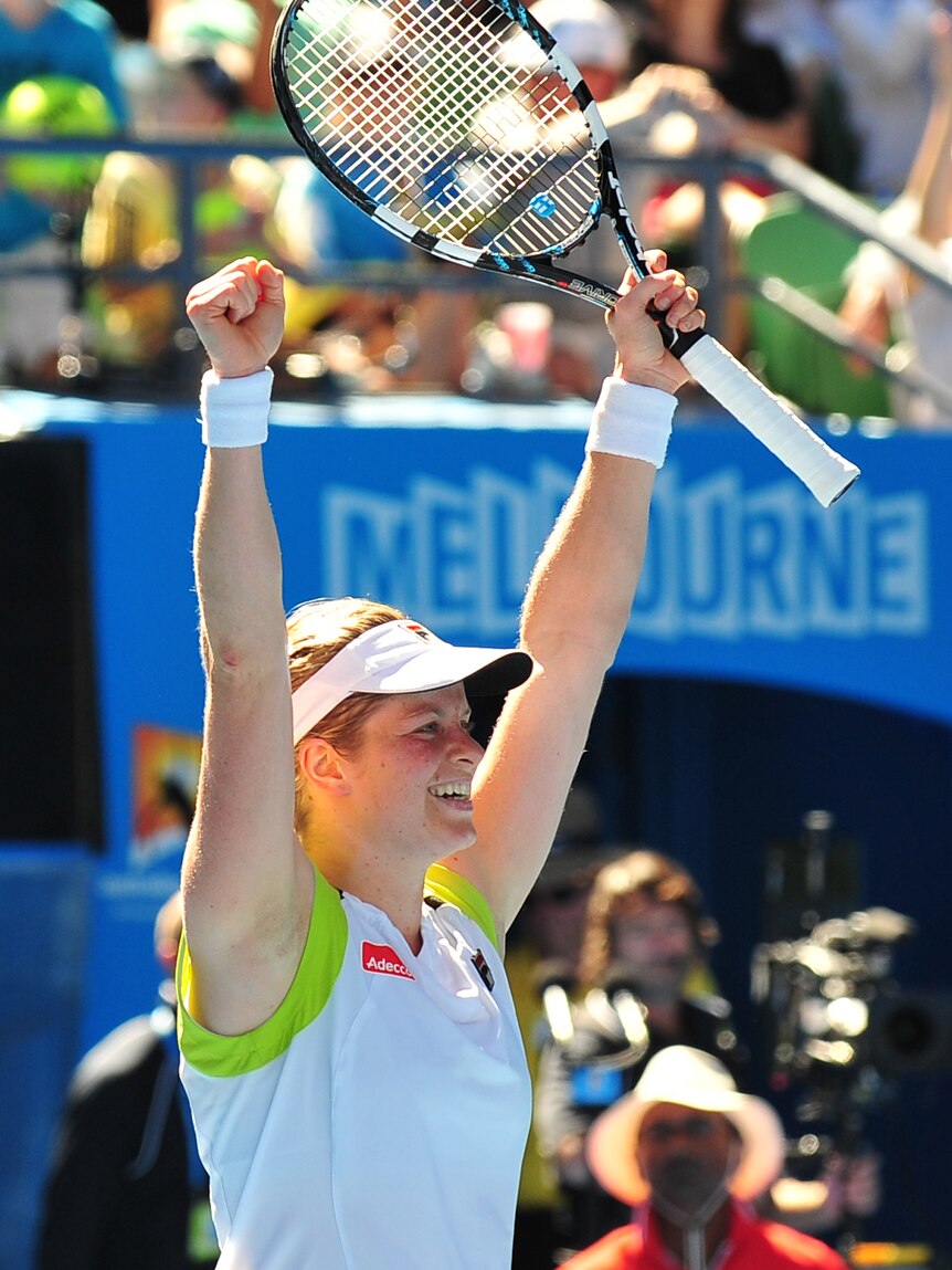 Kim Clijsters' Australian Open title defence took one more step forward as she reached the semi-finals.