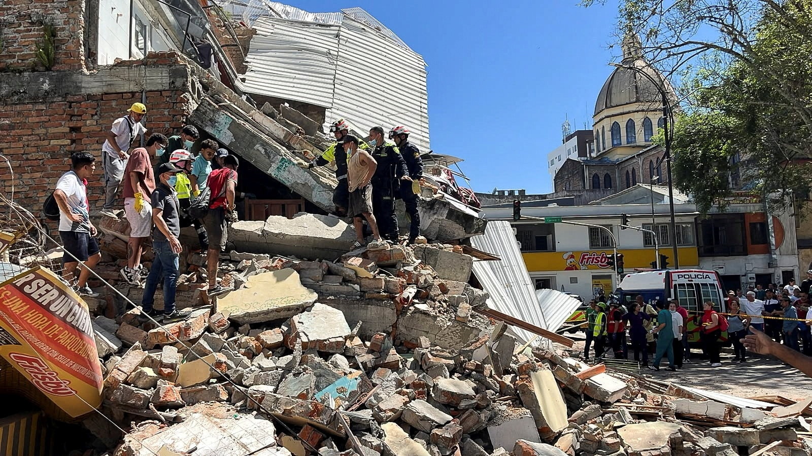 Live: Search continues for survivors after 'very strong' earthquake shakes Colombia