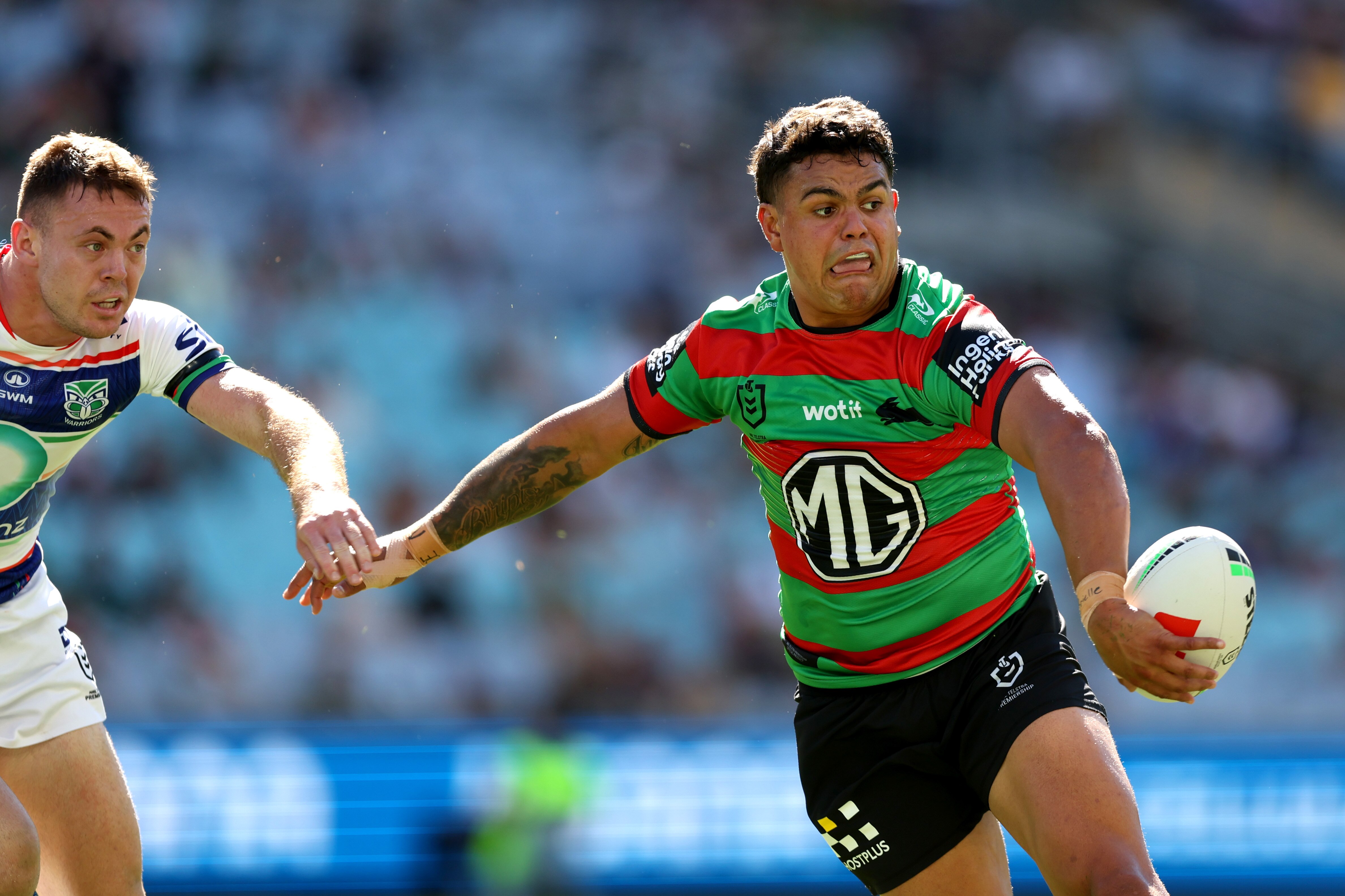 NRL土曜ライブ：ラトレル・ミッチェル、サウス・シドニー・ラビトーズがウォリアーズに引き裂かれた件を2度報告