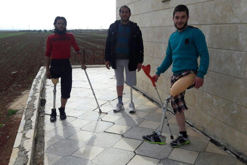 Prosthetics patients in Syria