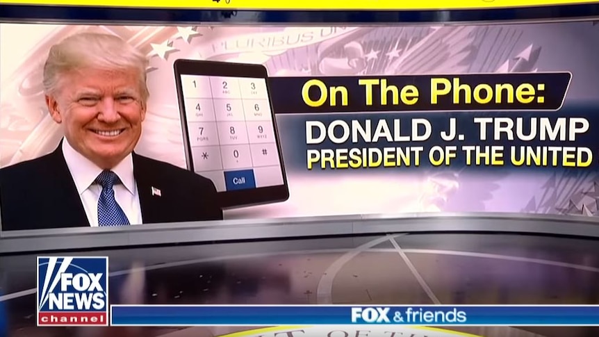 A screengrab from an interview with US President Donald Trump on Fox News