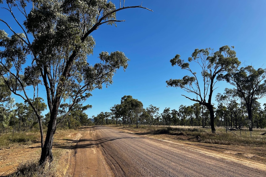 Dirt road near triple shooting at Bogie, north Queensland