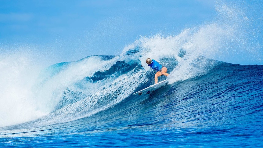 Bethany Hamilton charging in Fiji