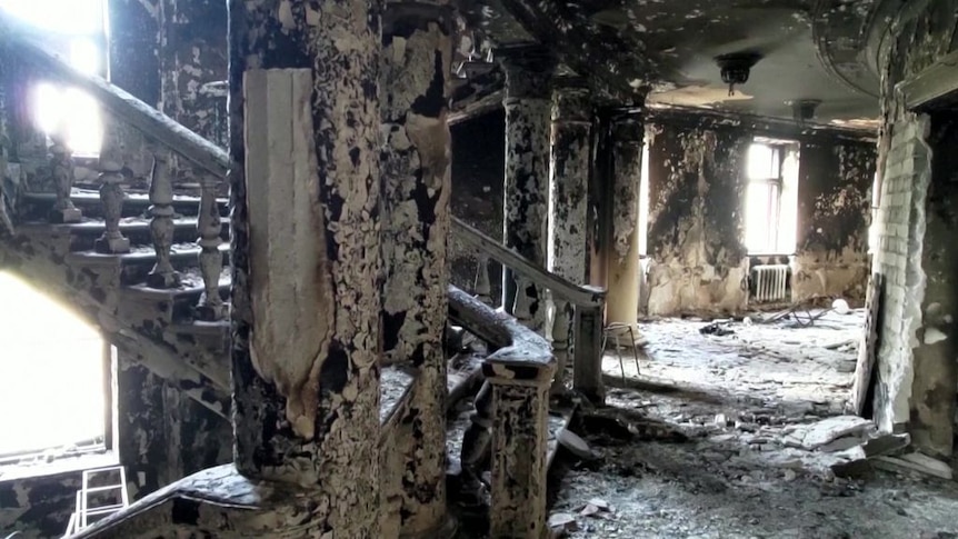Footage from inside of destroyed Mariupol drama theatre