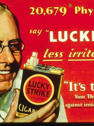 Lucky Strike cigarettes advertisement from 1930