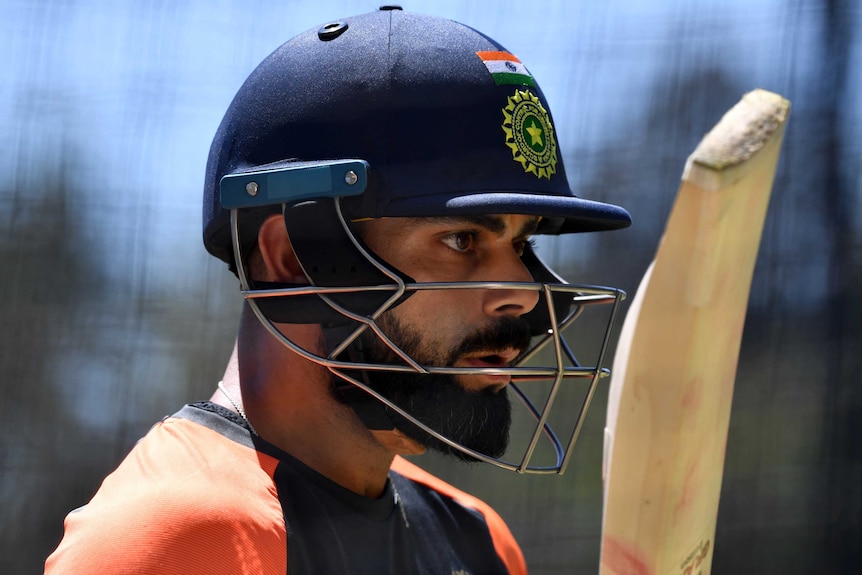 Virat Kohli in the Adelaide Oval nets