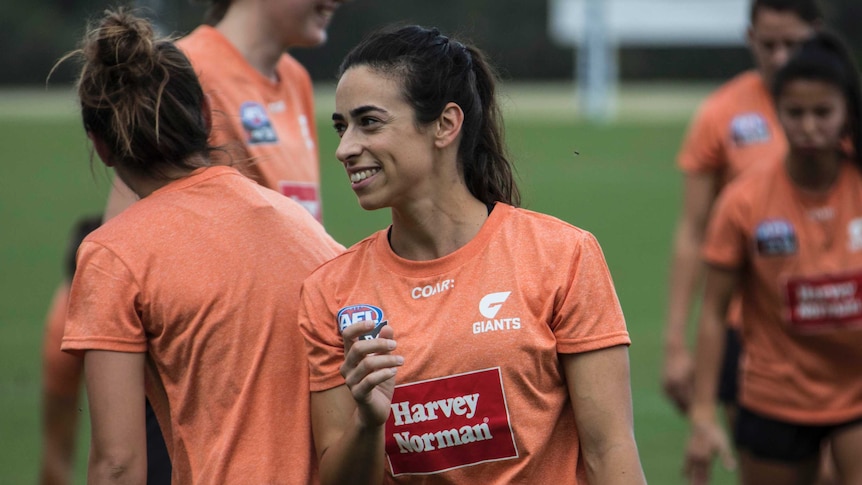 Amanda Farrugia at GWS training