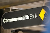 A commonwealth bank sign and logo.