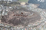 Aerial simulation of Hunter Developments project at Rosny Hill, Tasmania.