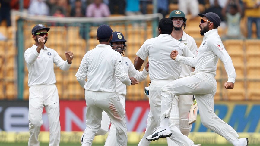 India celebrates Mitchell Marsh's dismissal