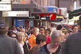 Adelaide shoppers packed Rundle Mall in the city when stores opened for the Tuesday public holiday