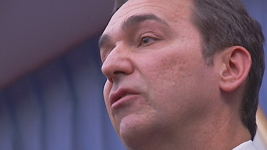 Opposition Leader Steven Marshall close up