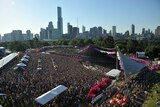 Summer music festival in Melbourne