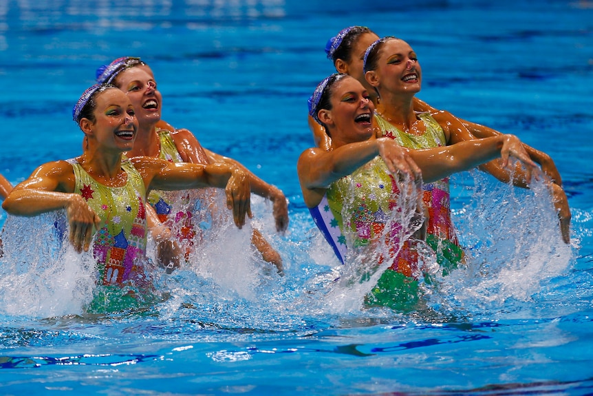 Australia's synchronised swimming team at the London Olympics