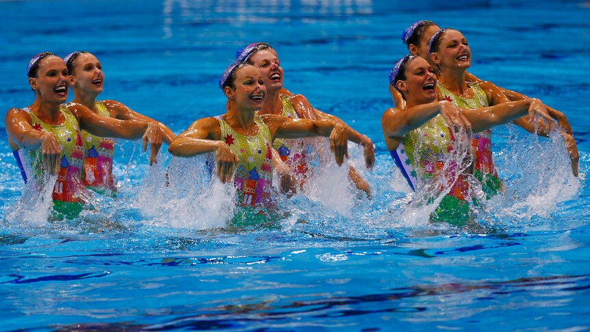 Australia's synchronised swimming team at the London Olympics