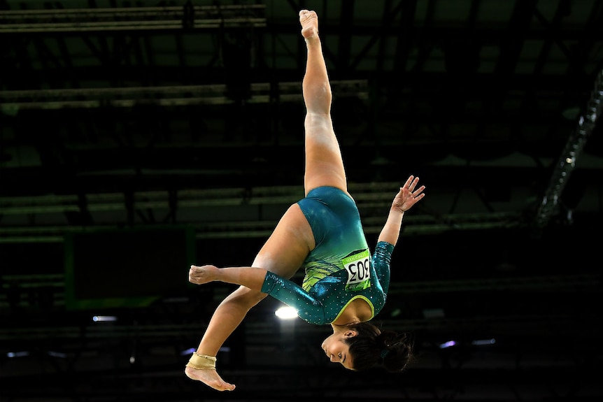 Georgia Godwin of Australia in action during the Artistic Gymnastics final.