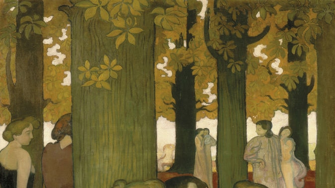 Maurice Denis's 1893 painting The Muses, on loan to the National Gallery of Australia in Canberra from the Musee d'Orsay in Paris.