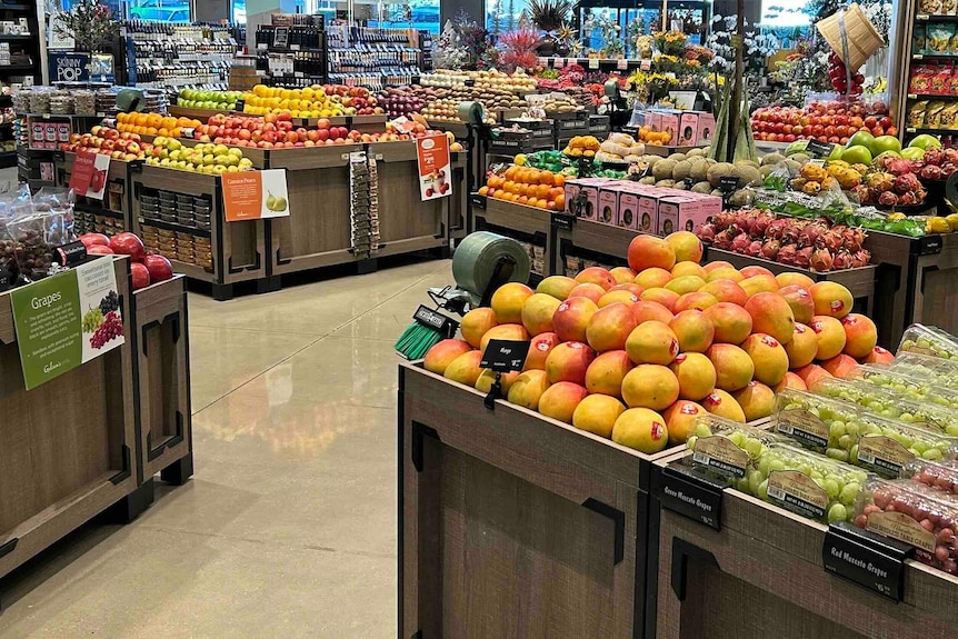 Mangoes for sale in a shop