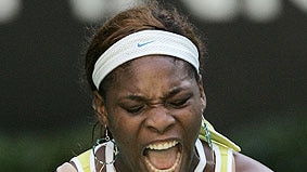 Serena Williams gets pumped up