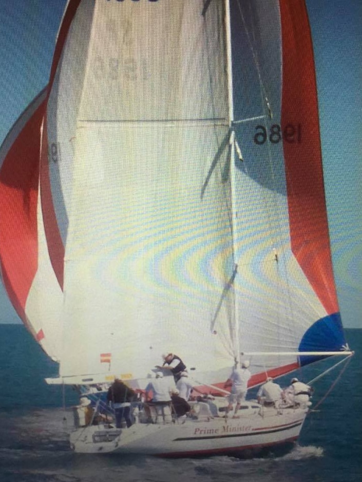 The yacht in sale with the name 'The Prime Minister" engraved on the side.