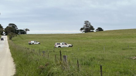 Vehicles enter fence of property 