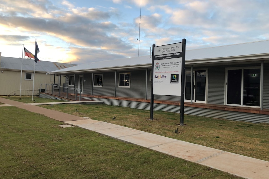 The outside of a building, which includes a sign saying services like Centrelink and LiveBetter