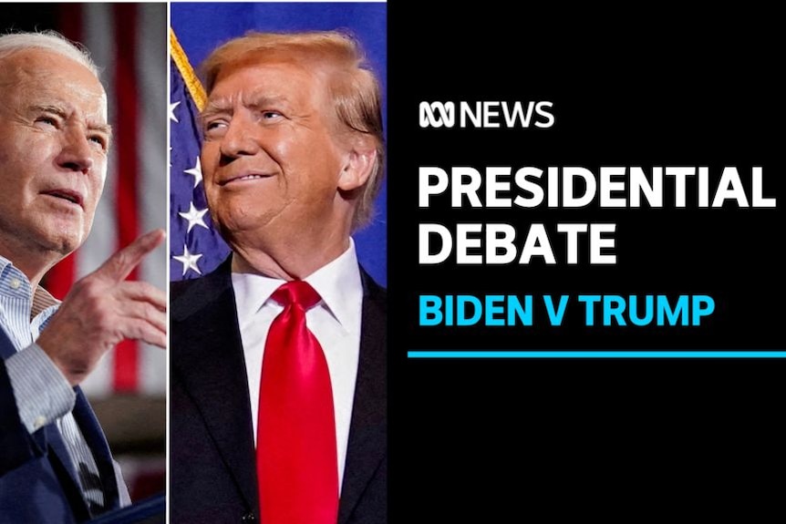 Presidential Debate, Biden v Trump: A composite image of Joe Biden and Donald Trump.
