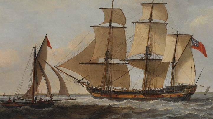 Drawing of Marquis Cornwallis, Calcutta built ship