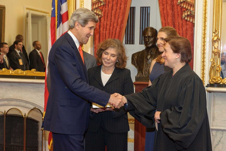 John Kerry is sworn in as US secretary of state