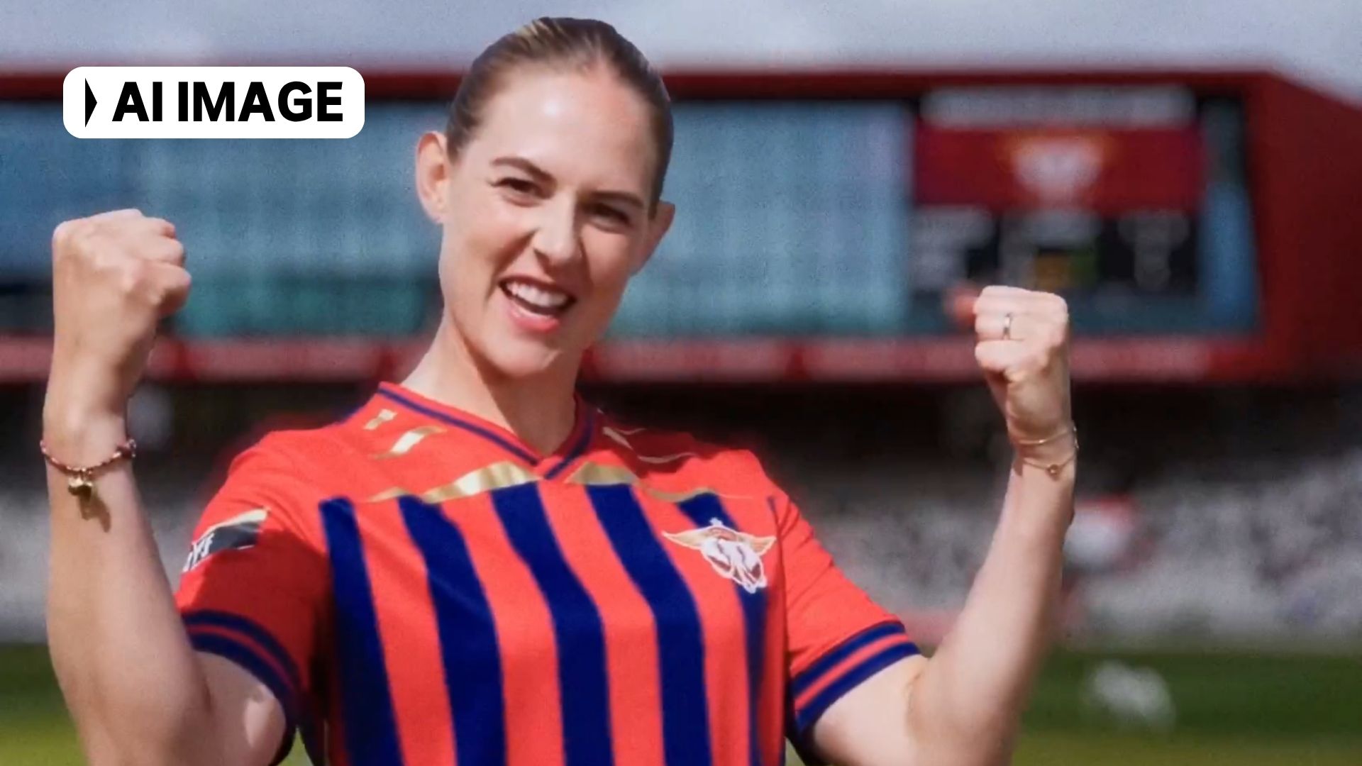 An AI rendered Manchester Super Giants women's player.