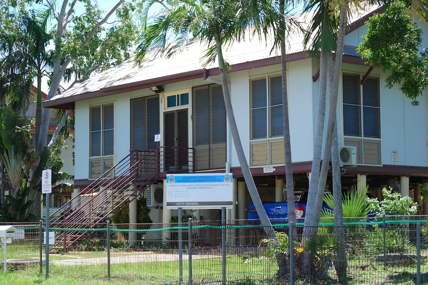 A tropical house on stilts.