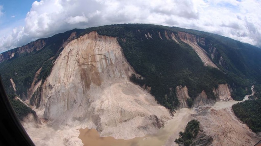 Villages in the PNG highlands have been cut off by landslides