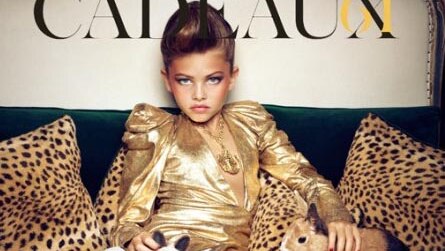 Thylane Loubry Blondeau, aged 10, in the Paris Vogue fashion shoot.