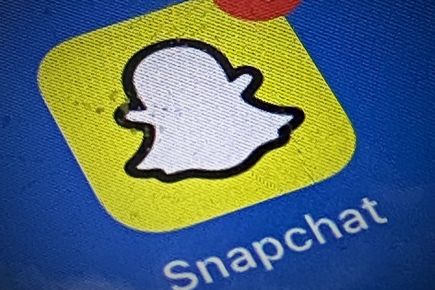 Snapchat icon on a smartphone screen.