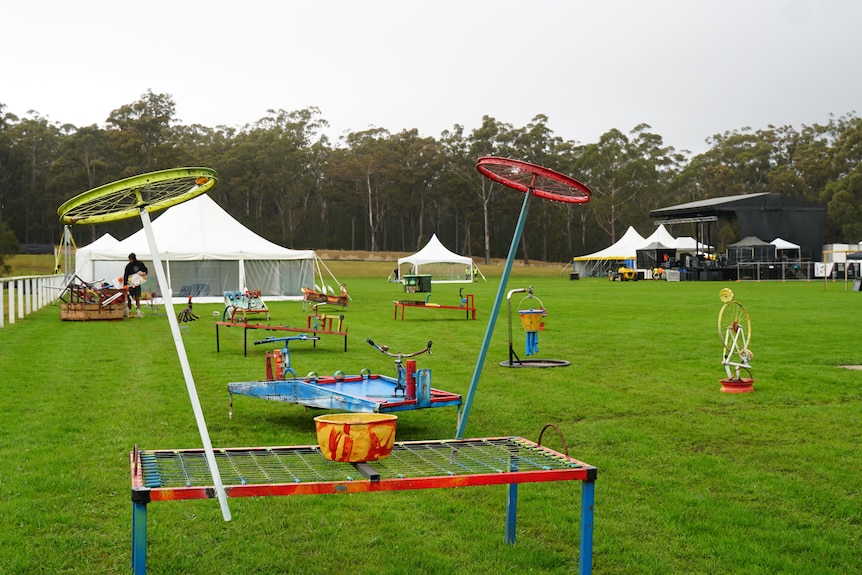 games made from recycled material on the festival site