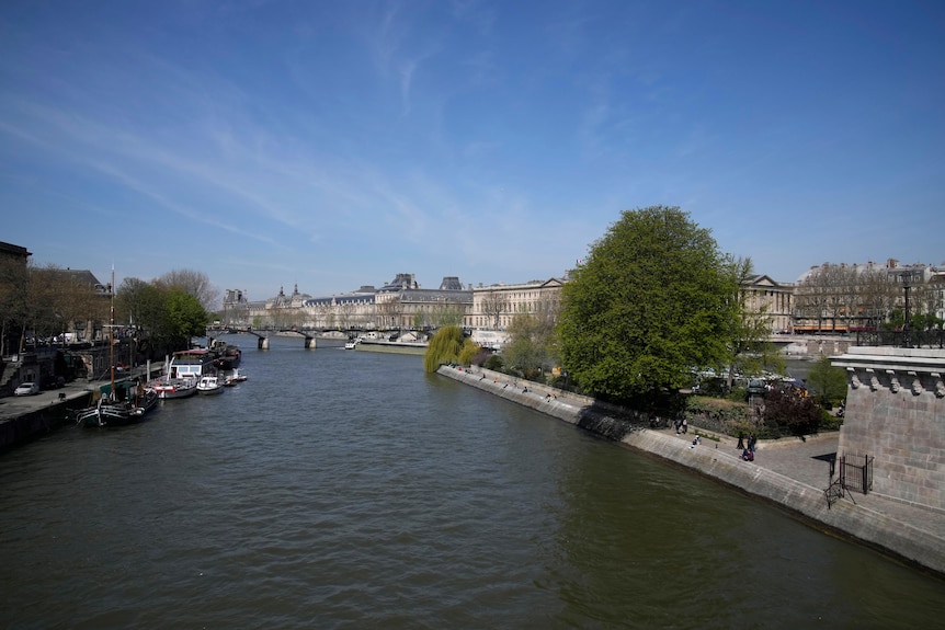 The River Seine on a blue sky day.