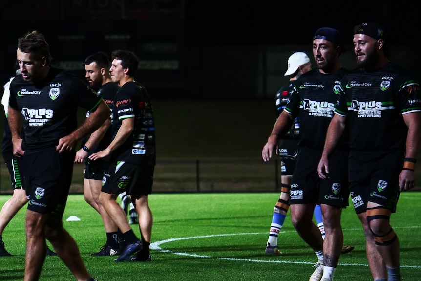 an image of rugby league players at training