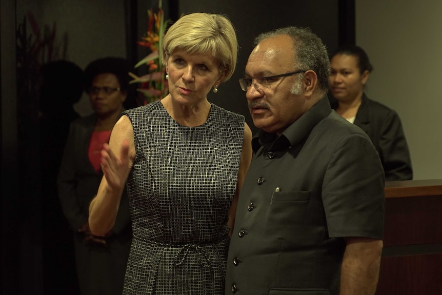 Julie Bishop talks to Peter O'Neill.