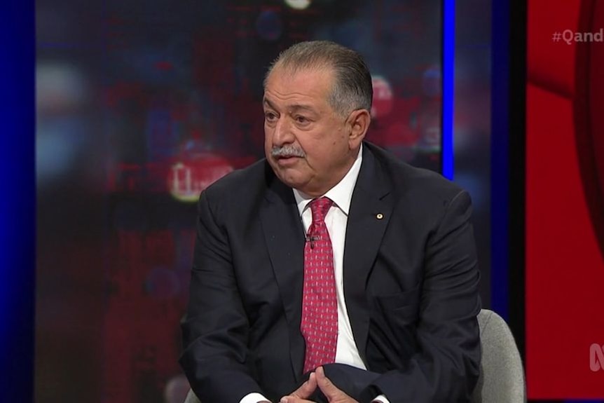 Andrew Liveris questioned about gas pipeline on Q+A