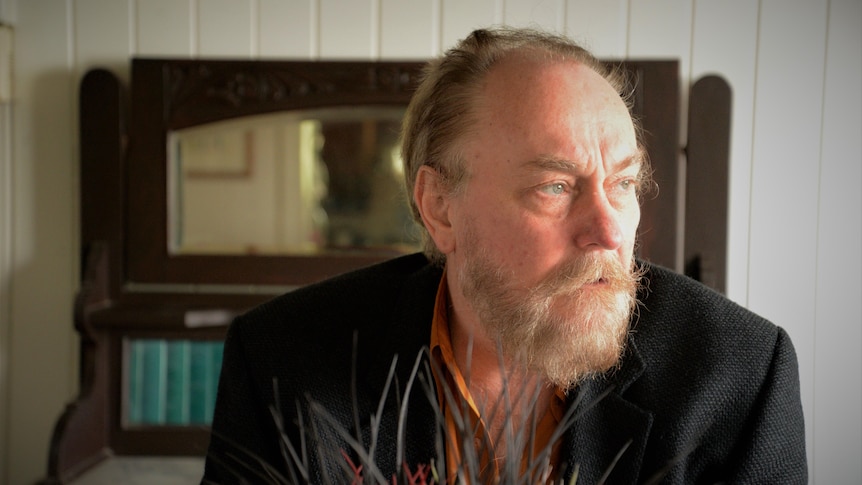 Ed Kuepper, a man with a light brown beard, stares into the distance