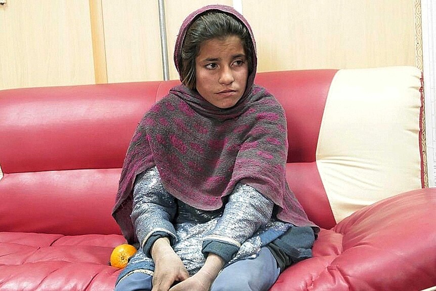 Girl allegedly about to be used as suicide bomber.