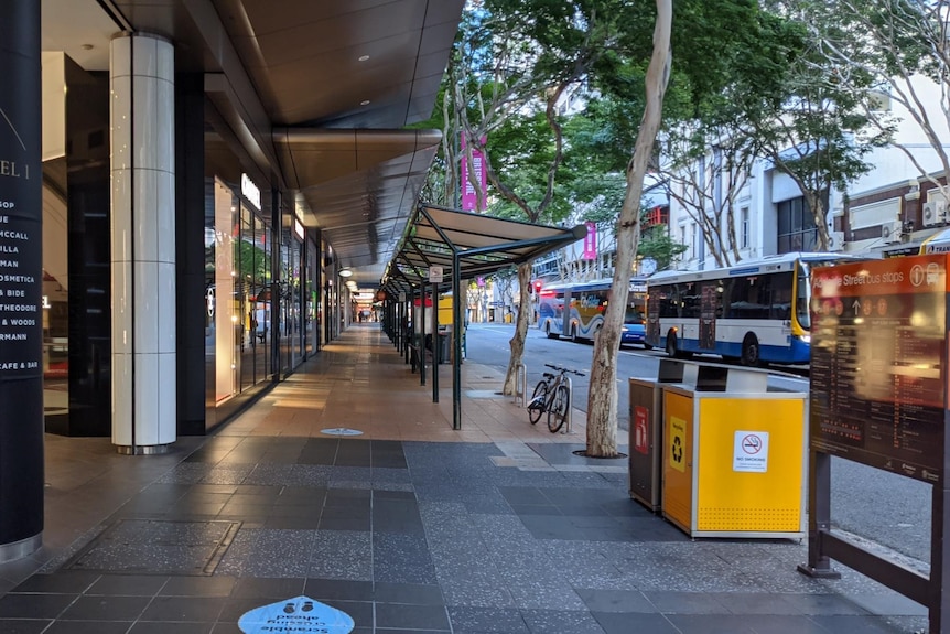 Brisbane's Adelaide Street during a COVID lockdown