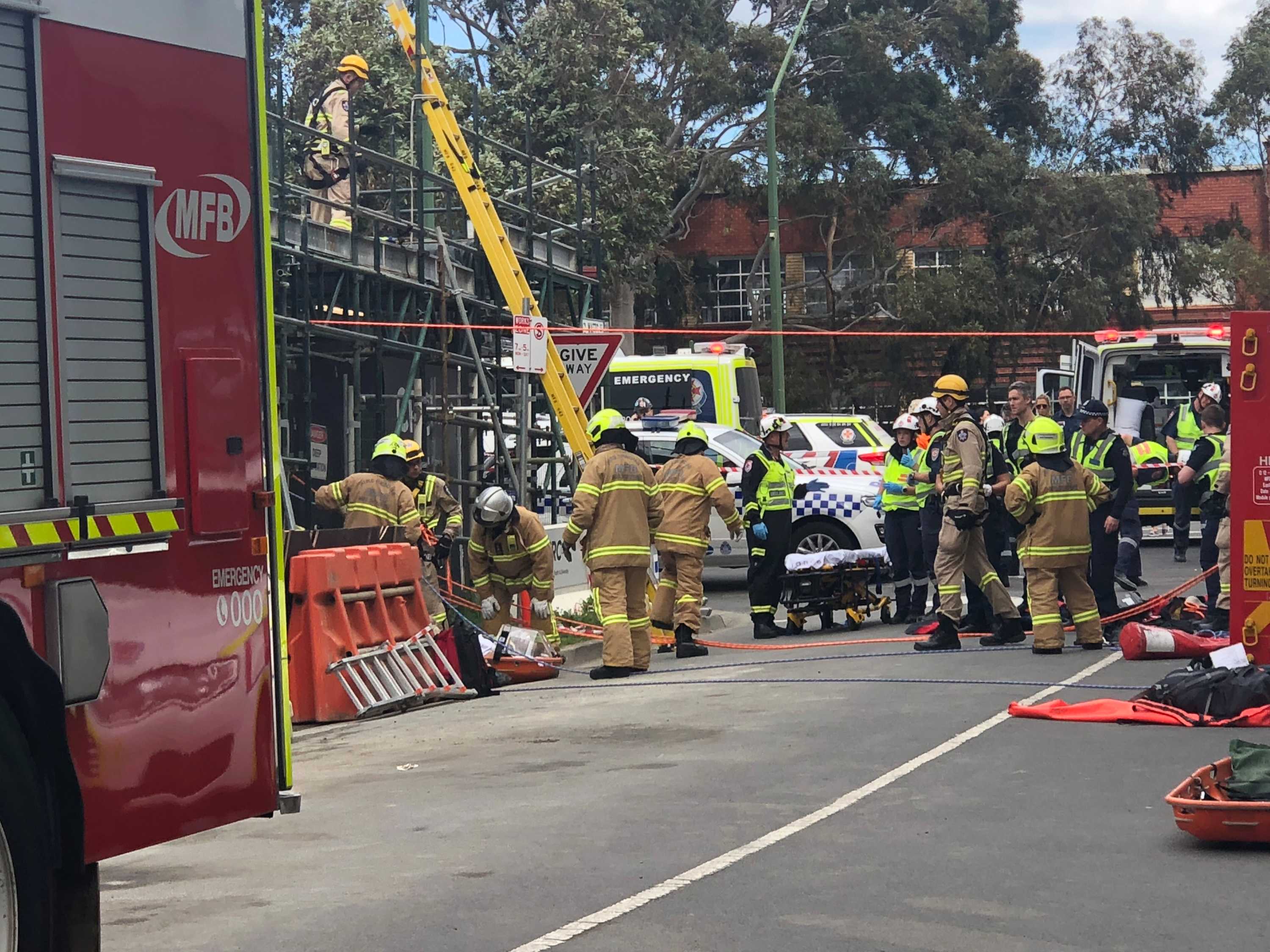 Box Hill crane accident Melbourne worker killed, two men injured on construction site ABC News