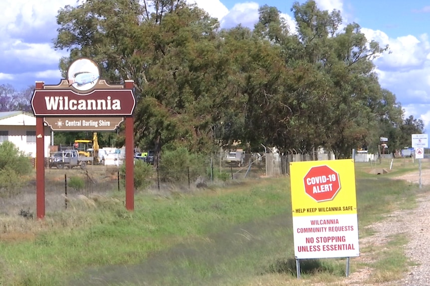 Wilcannia covid sign