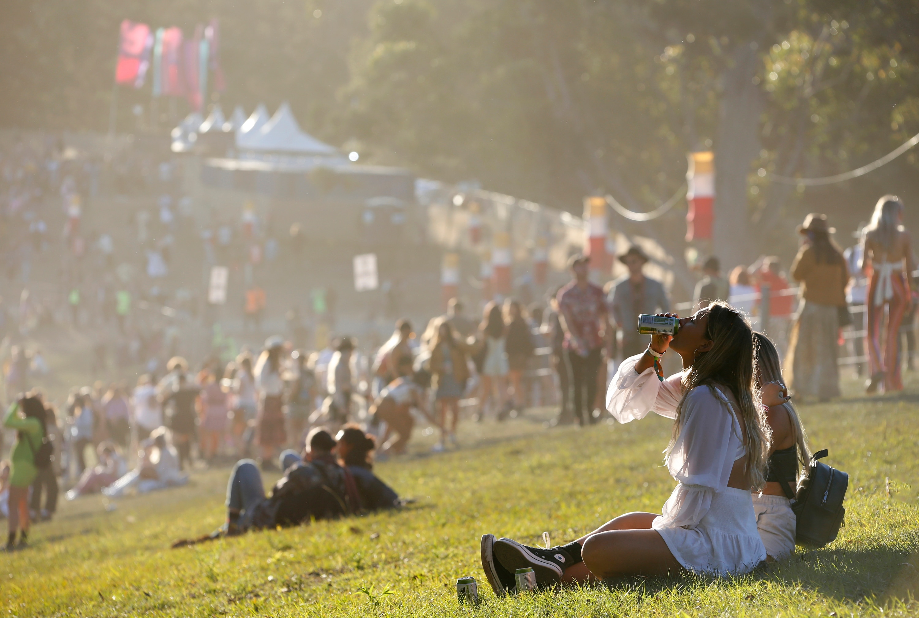 People at a music festival