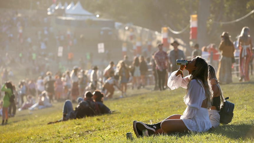 People at a music festival