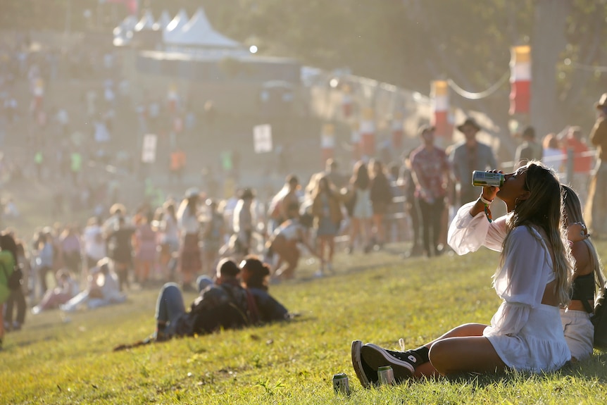 People at a music festival