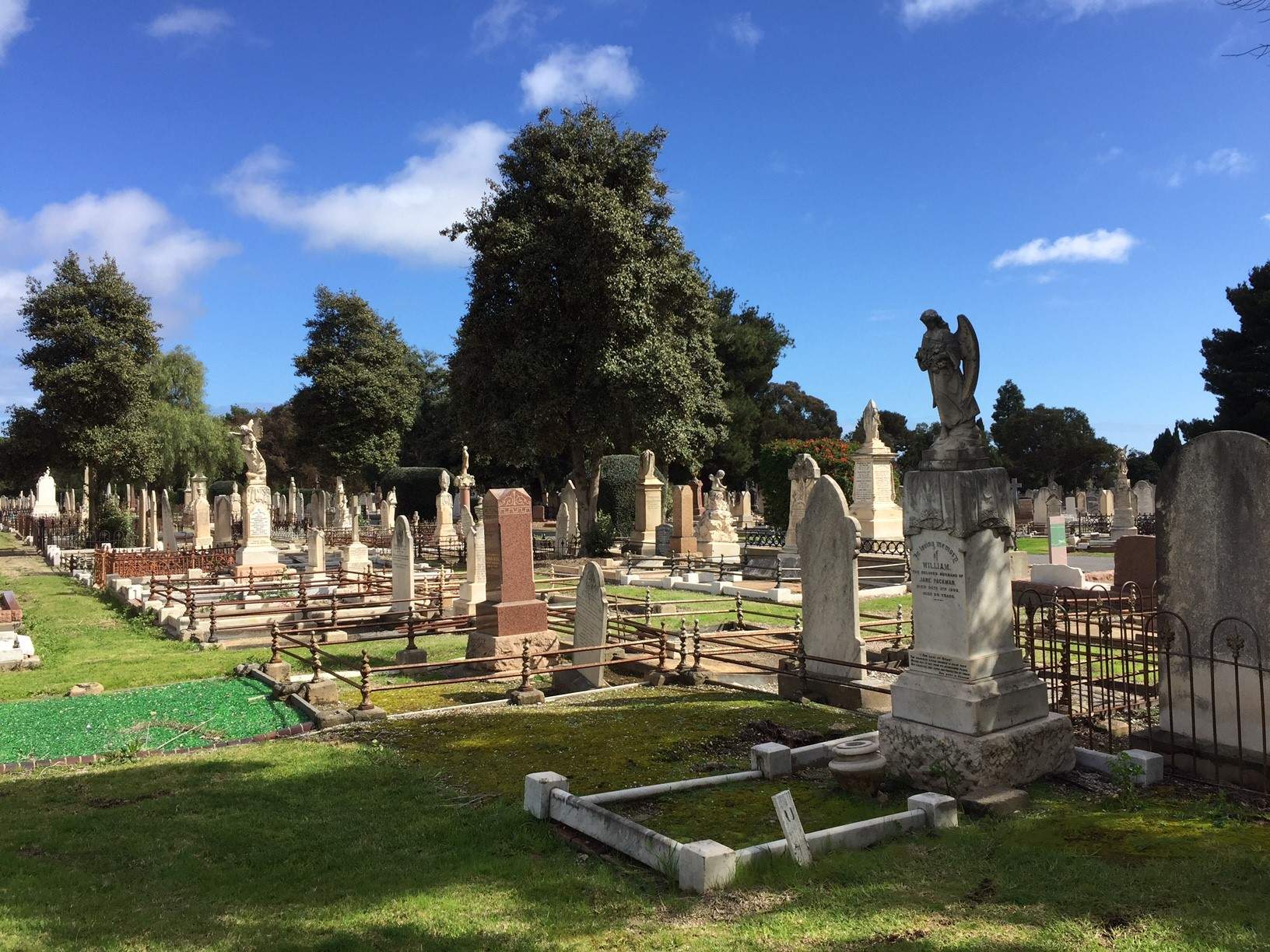 A sunny day at West Terrace Cemetery in Adelaide.