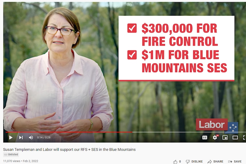 a youtube showing funding for Blue Mountains SES