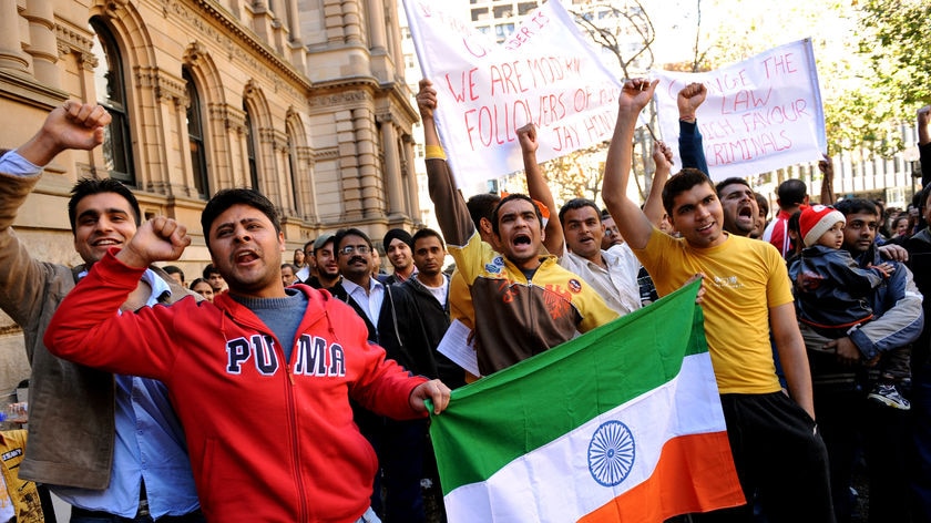 Indian students and supporters rally in Sydney